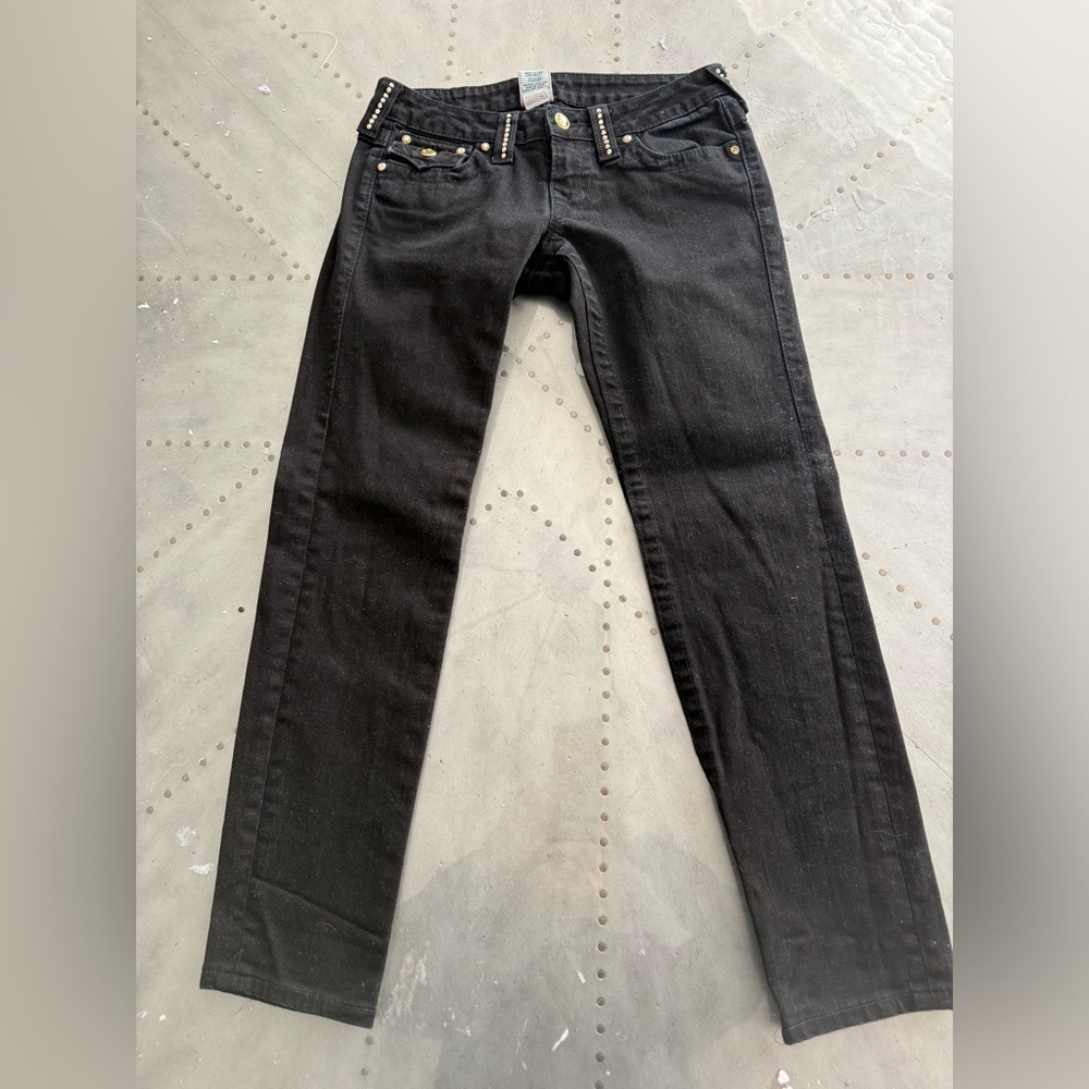True Religion black straight leg 26